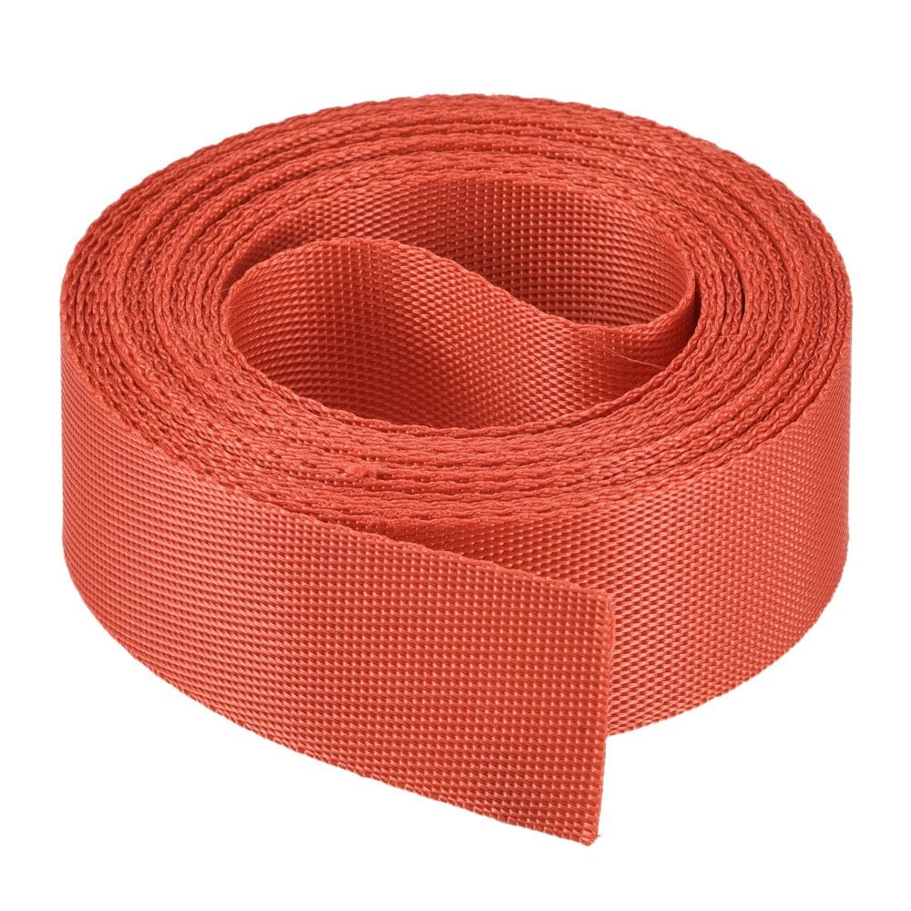 Uxcell Flat Nylon Webbing Strap 1 Inch 4 Yards Black for Backpack, Luggage-Rack