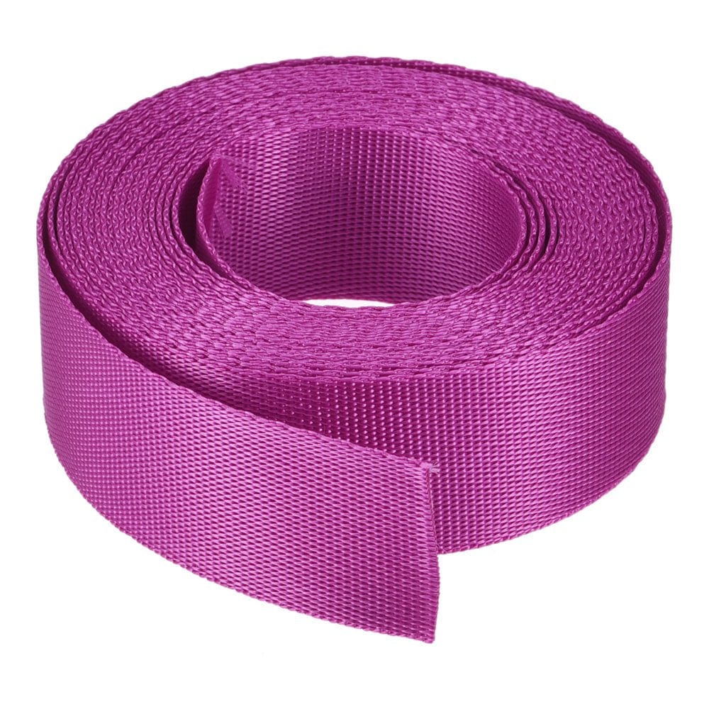 Uxcell Flat Nylon Webbing Strap 1 Inch 4 Yards Black for Backpack, Luggage-Rack