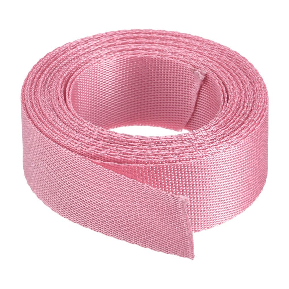 Uxcell Flat Nylon Webbing Strap 1 Inch 4 Yards Black for Backpack, Luggage-Rack