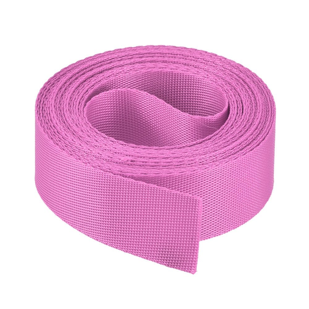 Uxcell Flat Nylon Webbing Strap 1 Inch 4 Yards Black for Backpack, Luggage-Rack
