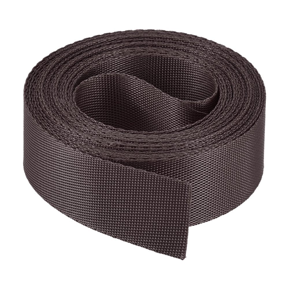Uxcell Flat Nylon Webbing Strap 1 Inch 4 Yards Black for Backpack, Luggage-Rack