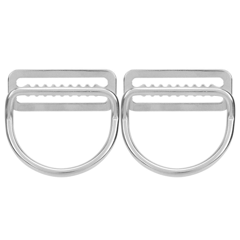 YLSHRF Diving Accessory,2Pcs Weight Belt Keeper Stopper Bent D with Buckle Stainless Steel Diving Webbing Climbing Harness Accessories,Weight Belt Keeper