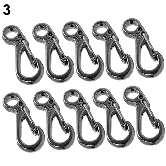 YMH 10X Mini SF Carabiner Climbing Backpack Spring Clasps Keychain Bottle Hooks