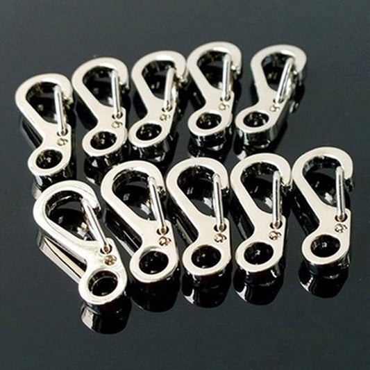 YOZUMD Keychain,10 Pcs Mini Durable Outdoor Survival Hang Buckle Quickdraw Clips Hooks Keychains