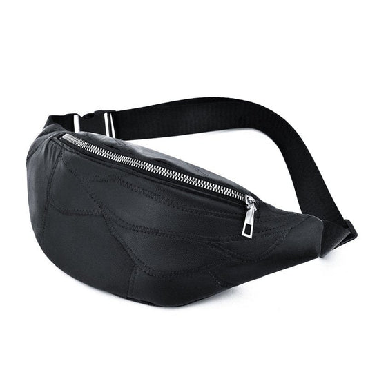Zipper Sling Bag Waterproof PU Crossbody Chest Backpack Quickdraw Closure Adjustable Strap Small Shoulder Bag for Daily New