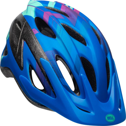 Bell Escape Lighted Bike Helmet, Blue Chevron Arrow, Youth 8+ (52-58Cm)