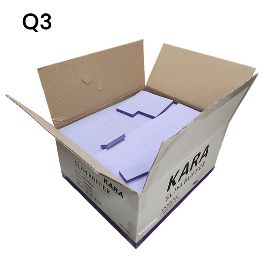 Kara Slim Nail Buffer Purple White Grit 80/100 1000 pc #Q3