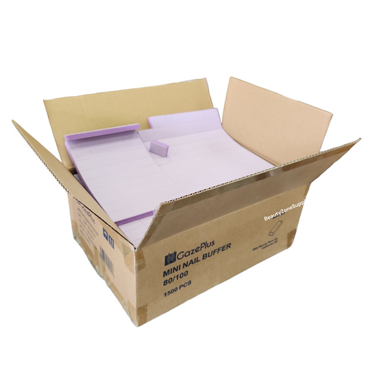 Gazeplus Mini Nail Buffer Puple White 80/100 1500 pc #GB02