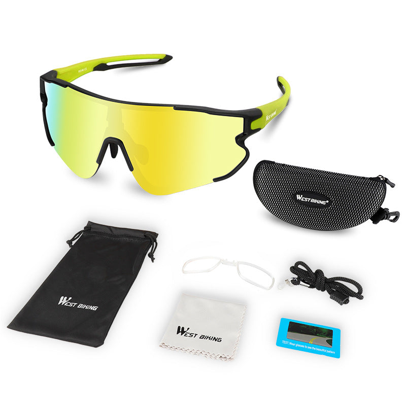 Polarized light discoloration and windproof riding glasses - Blue Force Sports