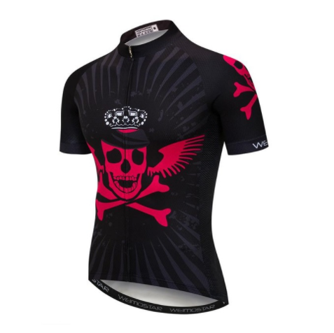 Weimostar skull jersey men's pirate jersey - Blue Force Sports