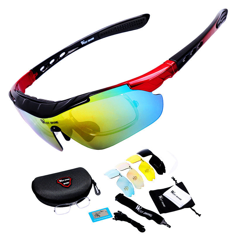 Cycling Glasses Mountain Bike Windproof Sunglasses - Blue Force Sports