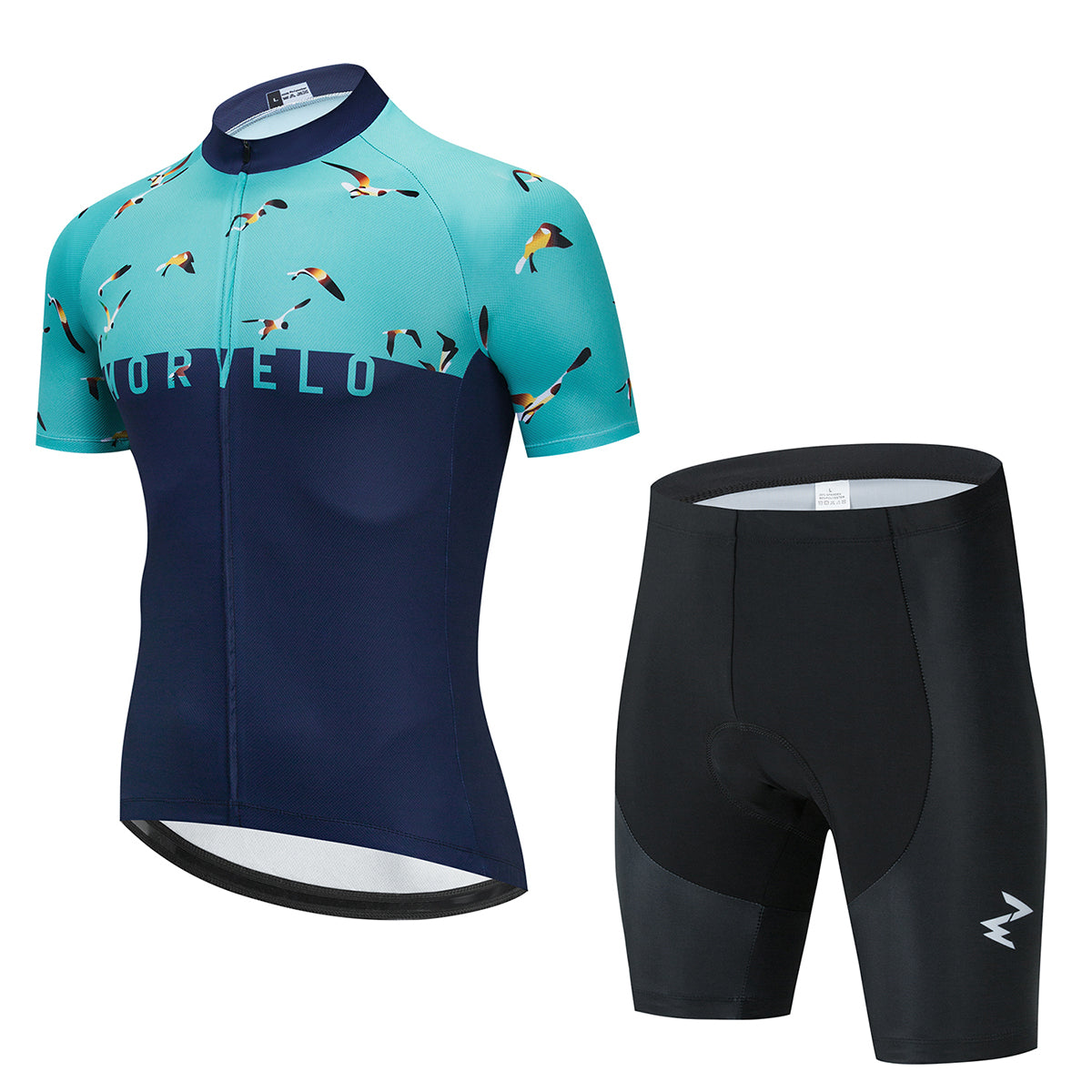 Long Sleeve Cycling Suit Men'S And Women'S Mountain Single Team Top And Pants Are Fast Dry - Blue Force Sports