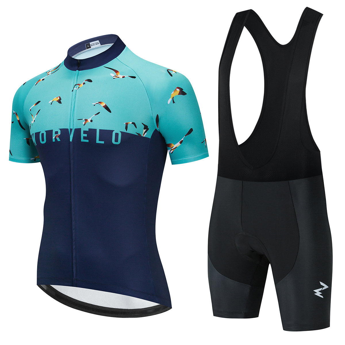 Long Sleeve Cycling Suit Men'S And Women'S Mountain Single Team Top And Pants Are Fast Dry - Blue Force Sports