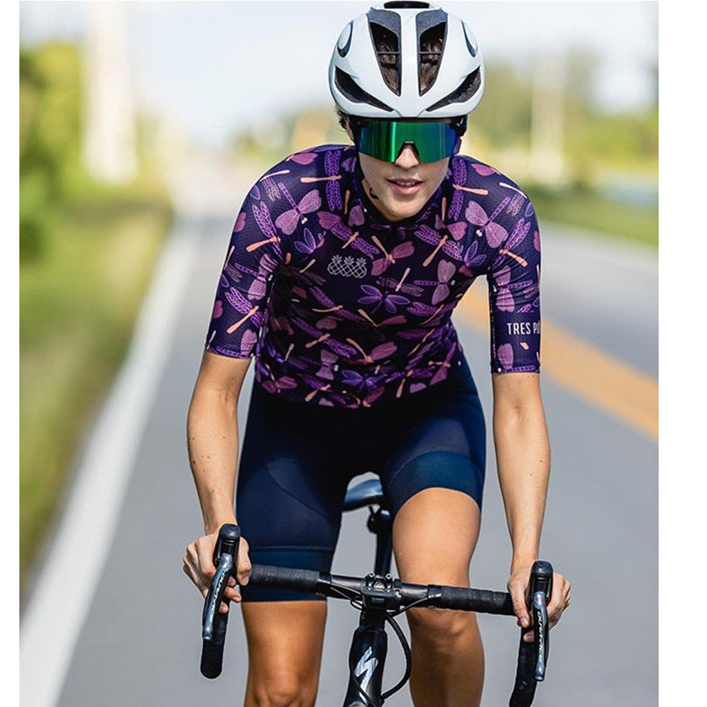 Pineapple Women's Bicycle Short Sleeve Cycling Jersey Suit Cycling Shirt Outdoor Clothing - Blue Force Sports