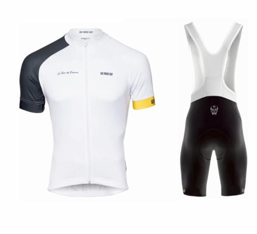 Men's Short-sleeved Cycling Jersey Suspenders Suit - Blue Force Sports