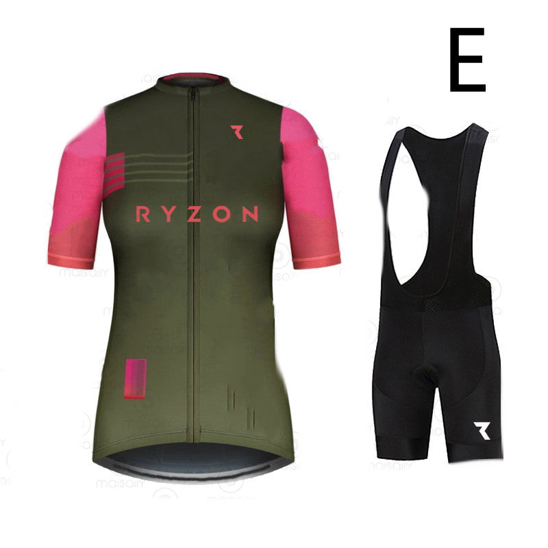 Women's Mountain Bike Cycling Jersey Short Sleeve Summer Outfit - Blue Force Sports