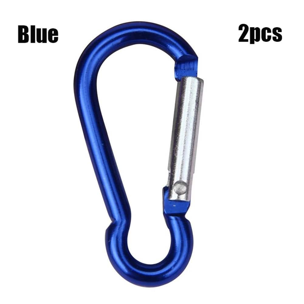 2/5Pcs High Quality Camping Hiking Aluminum Alloy Outdoor Tool Spring Quickdraws Clip Hooks Carabiner Keychain Buckles RED 5PCS