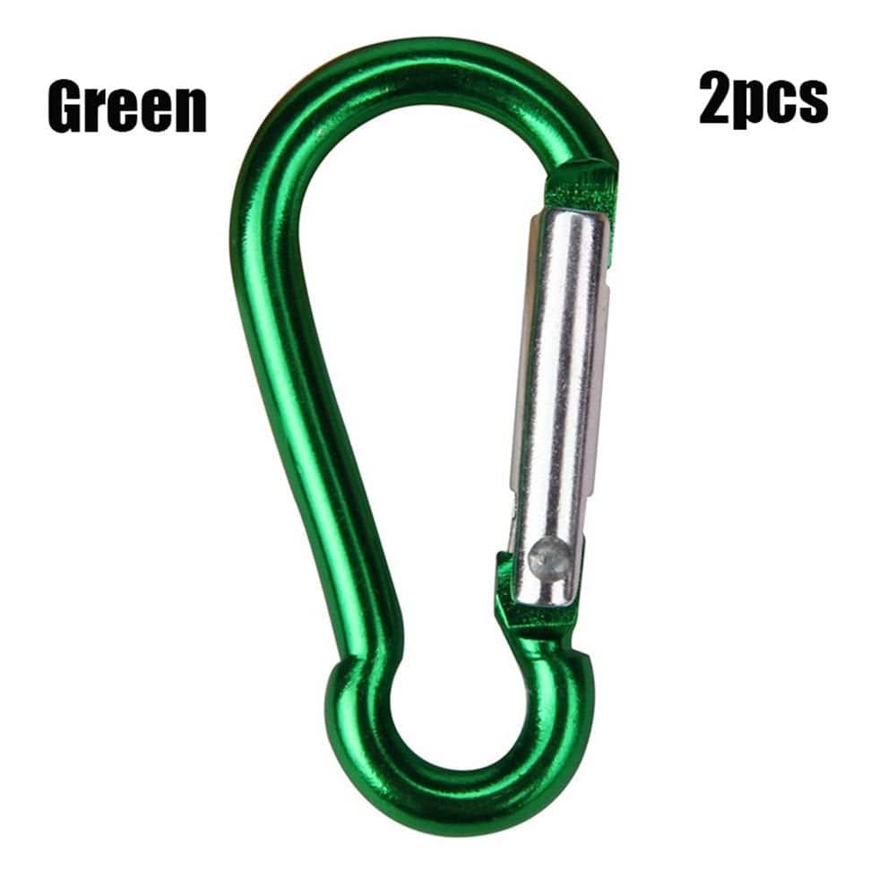 2/5Pcs High Quality Camping Hiking Aluminum Alloy Outdoor Tool Spring Quickdraws Clip Hooks Carabiner Keychain Buckles RED 5PCS