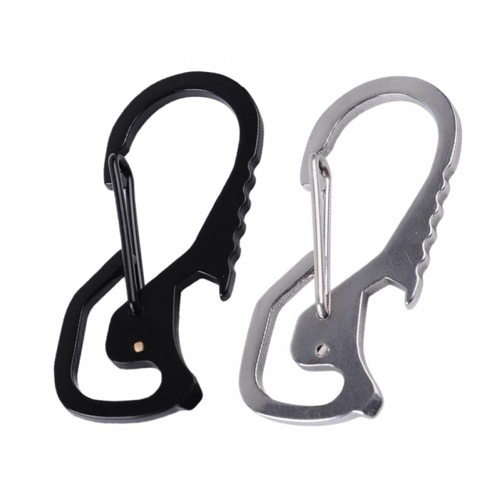 2 Pack Spring Backpack Clasps Climbing Carabiners EDC Keychain Camping Bottle Hooks Tactical Survival Gear Camping Bottle Paracord Hooks