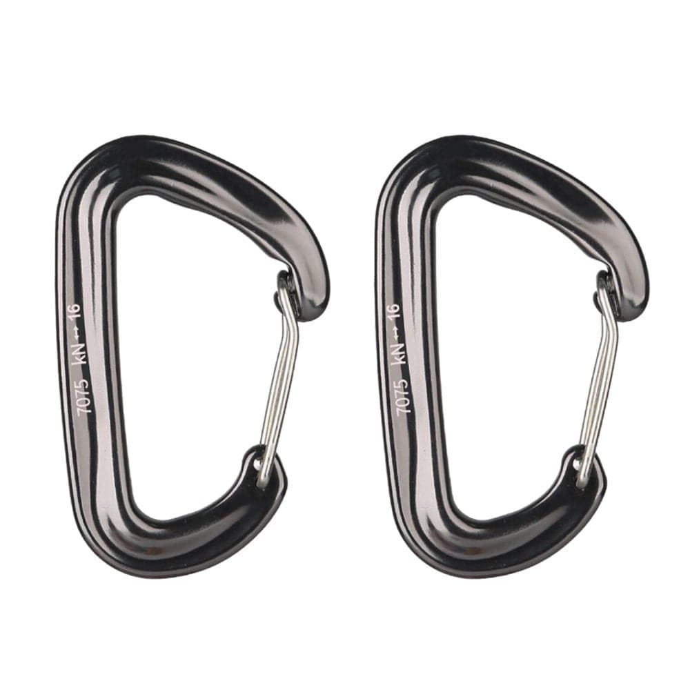 2 Pieces Small Carabiners Multifunctional Clip for Keys, Gray