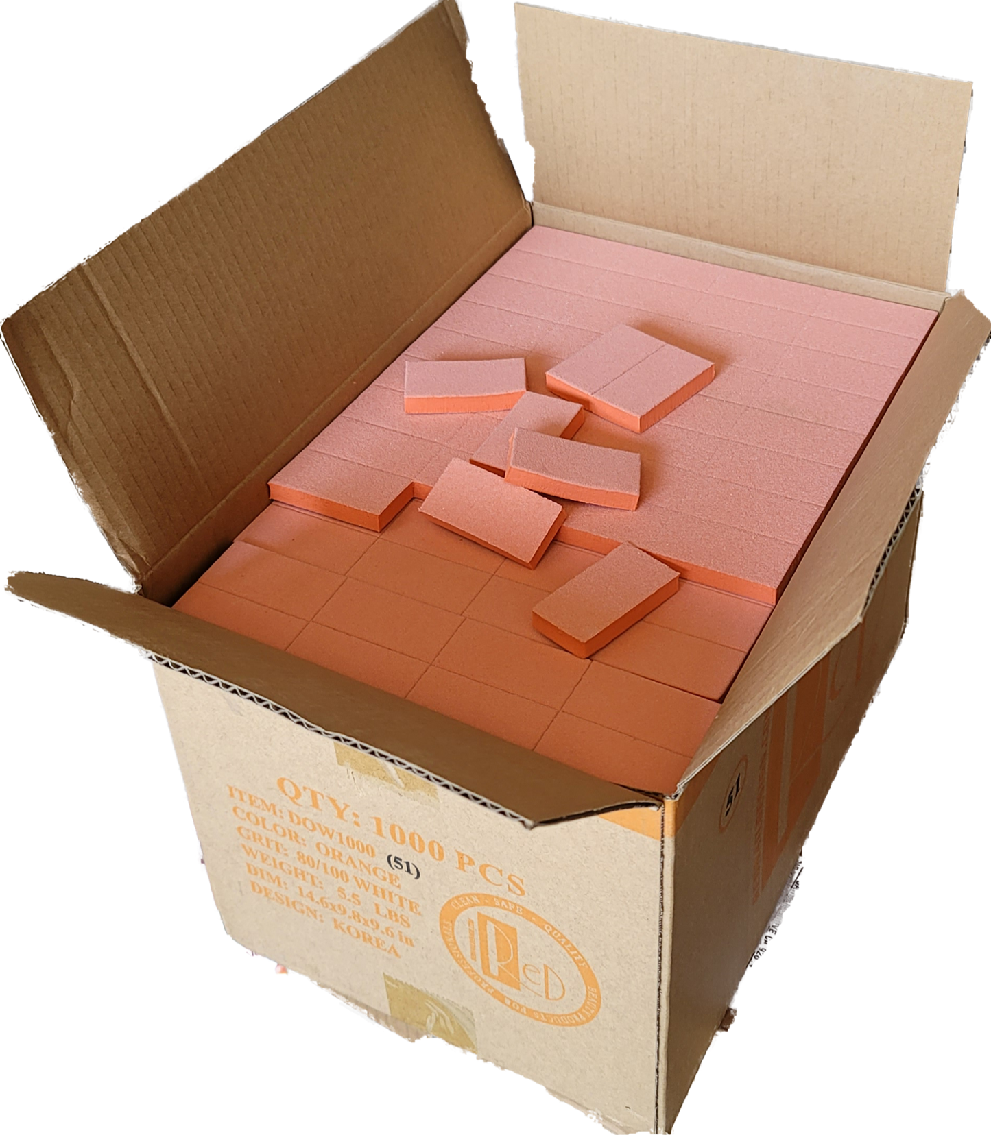 Red Mini Slim Buffer Orange White 80/100 1000 pcs #R51