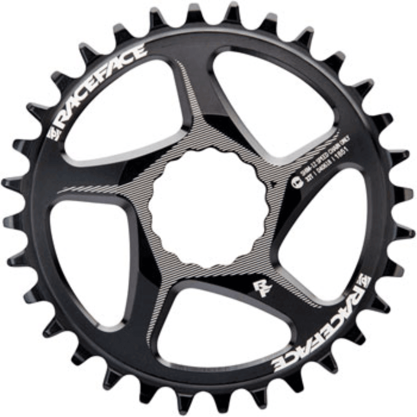 RaceFace Narrow Wide Direct Mount CINCH Steel Chainring - for Shimano 12-Speed, requires Hyperglide+ compatible chain, 32t, Black