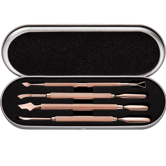 Stainless Steel Rose Gold Nail Art Cuticle Pusher Tools