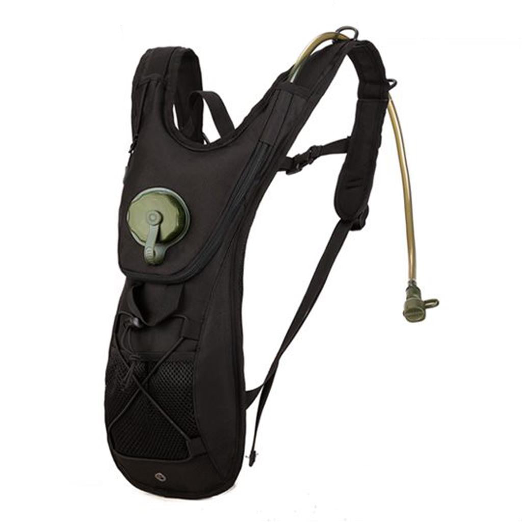 2.5L Hiking Backpack Water Bladder Drink Bag - Black