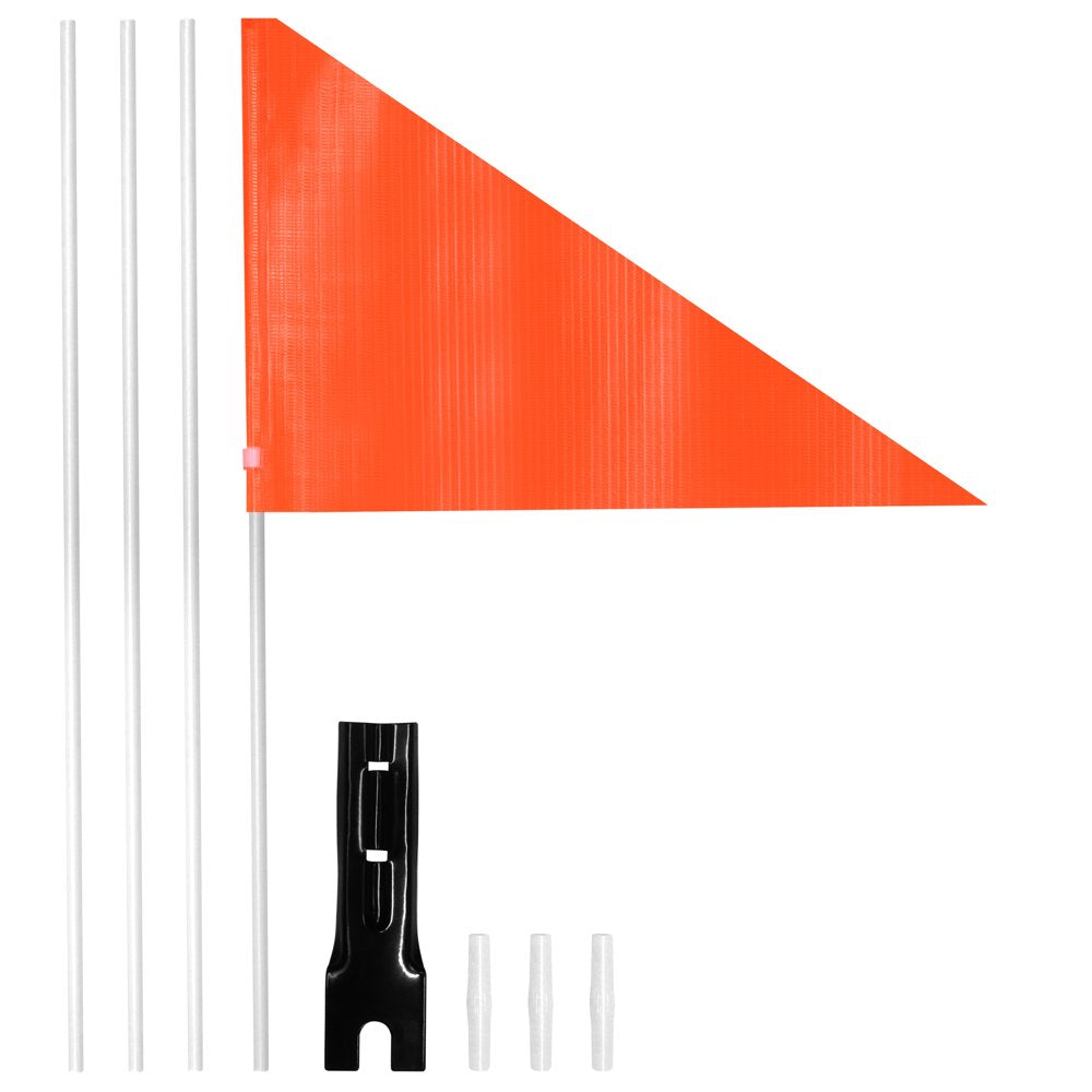 Anely 6Ft Bike Safety Flag with Fiberglass Pole & Mounting Bracket Orange