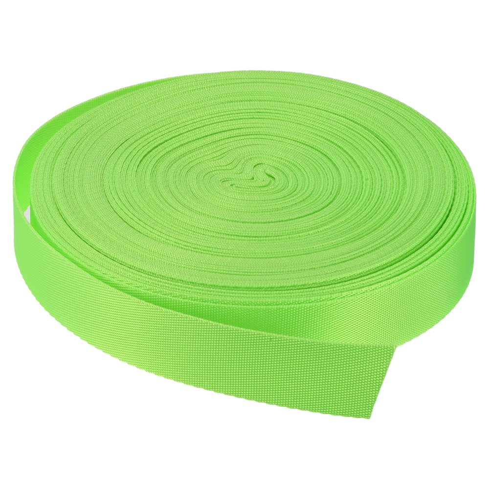 Flat Nylon Webbing Strap 1 Inch 30 Yards Blue for Backpack, Luggage-Rack