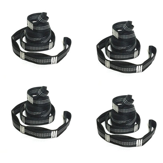4X Outdoor Hammock Tree Straps Tree Tie Rope High Load-Bearing Nylon Webbing Rock Climbing Flat Belt Cover White