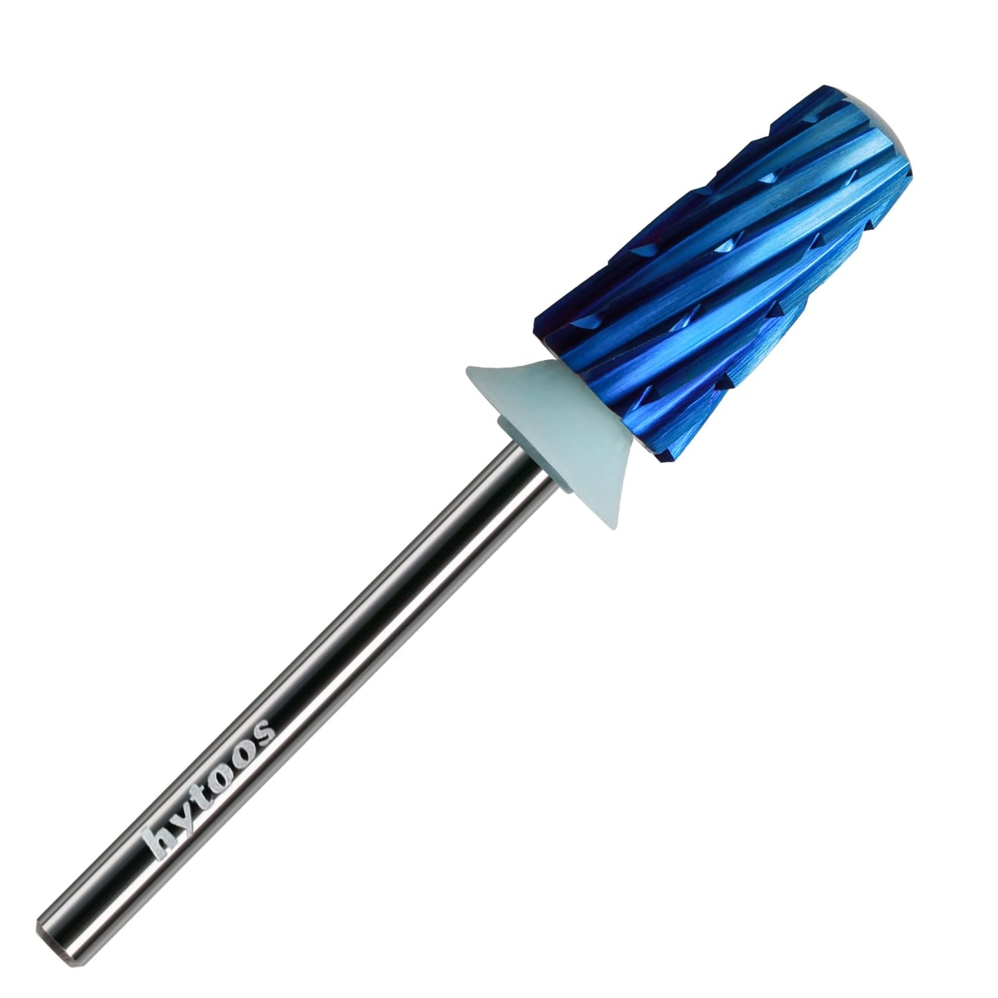 HYTOOS Safety Tapered Nail Drill Bits, 4XC Blue Nano Smooth Top Barrel Nail Bit, 3/32 Two-way Carbide Drill Bits for Nails, Electric Drills Accessories Removal Manicure Arylic Powder