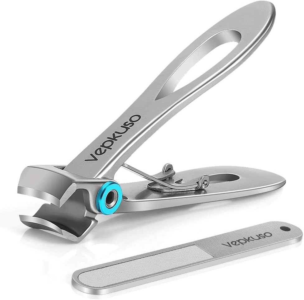 Nail Clippers for Men – Vepkuso Toenail Clippers for Thick Toenails for Seniors Wide Jaw Large Professional Fingernail Clippers Cutter Set for Tough Nails, Women, Adult