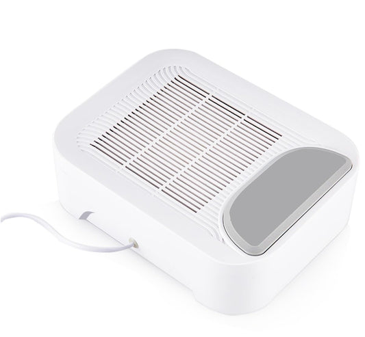 Nail Dust Collector - Obeegoo Professional Nail Supply Kit: High-Speed 4500RPM, Replaceable Filter, Low Noise Electric Nail Vacuum Fan - Perfect for Acrylic Nails, Nail Polishing, and Salon