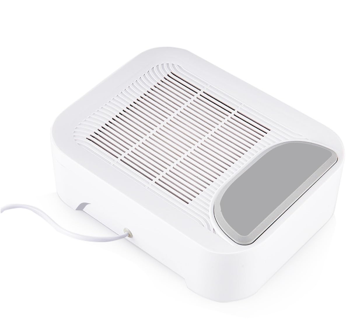 Nail Dust Collector - Obeegoo Professional Nail Supply Kit: High-Speed 4500RPM, Replaceable Filter, Low Noise Electric Nail Vacuum Fan - Perfect for Acrylic Nails, Nail Polishing, and Salon