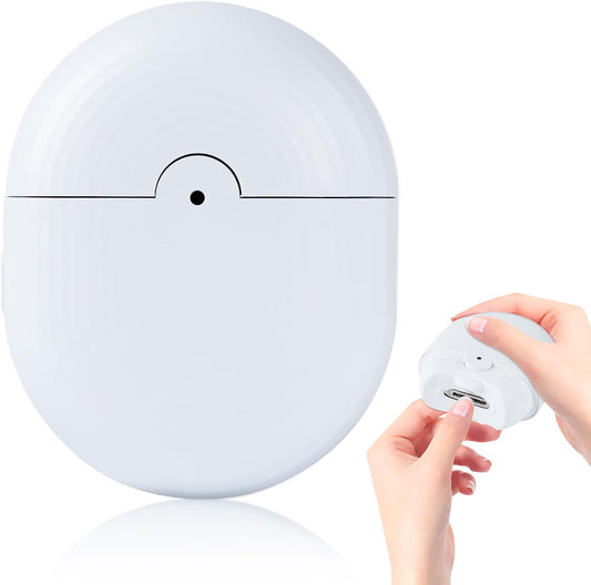 Electric Automatic Nail Clipper, Automatic Nail Clipper Rechargeable Nail Clippers, Electric Nail Clipper Electric Nail Clippers for Kids, Adults, Seniors (White)