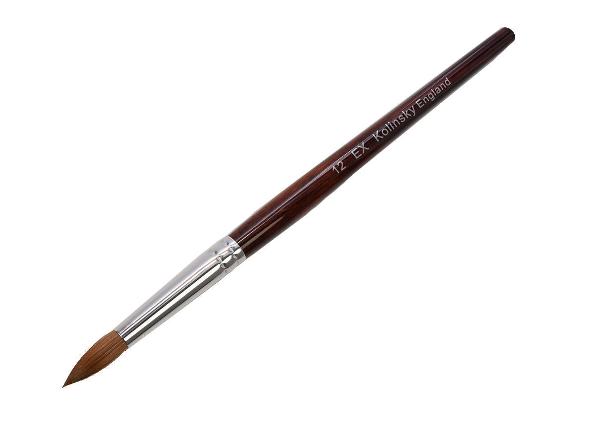 EX Kolinsky Acrylic Nail Brush for Acrylic Powder Manicure Pedicure (Round)