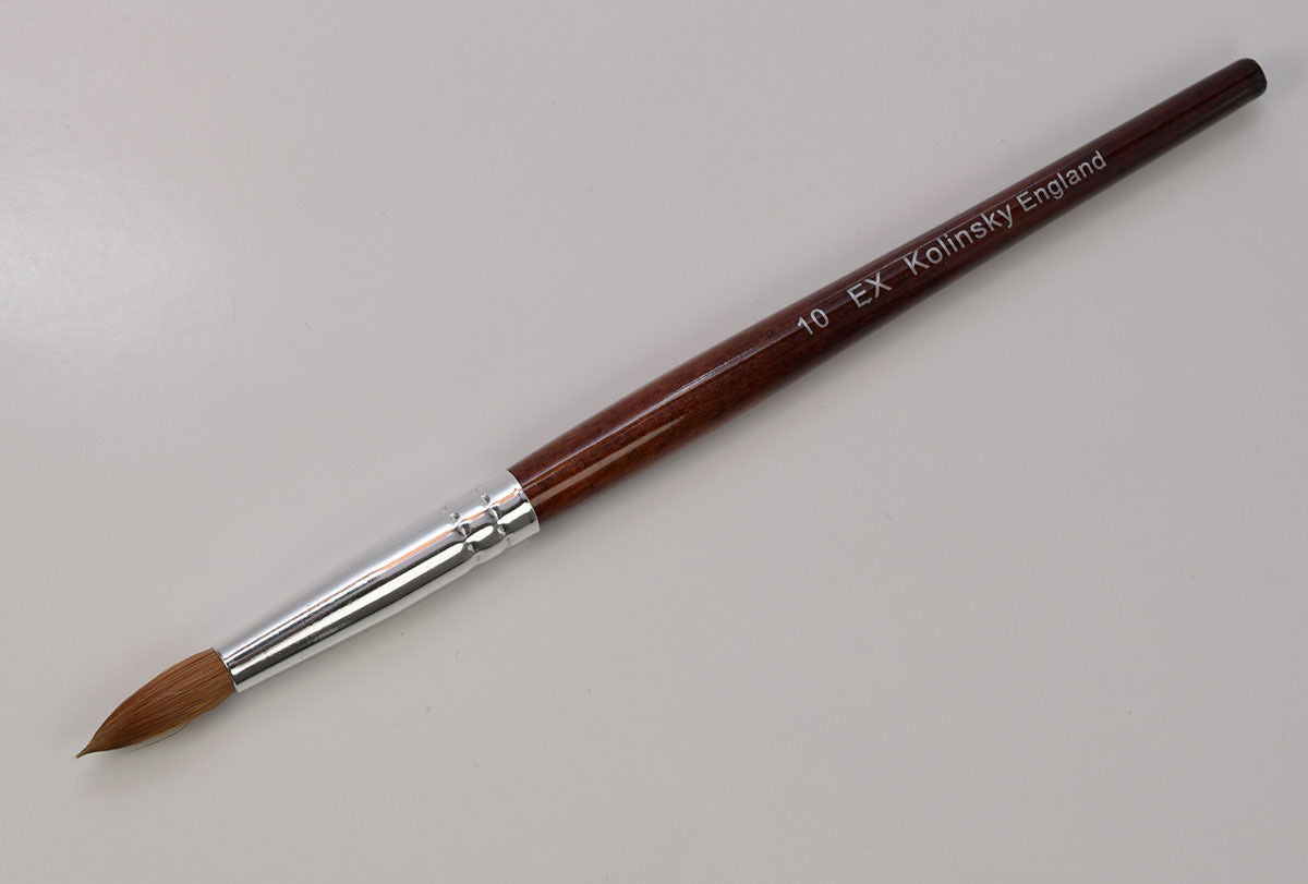 EX Kolinsky Acrylic Nail Brush for Acrylic Powder Manicure Pedicure (Round)