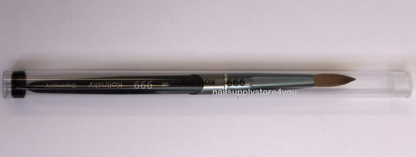 999 Titanium Handle Kolinsky Acrylic Nail Brush For Manicure powder - ROUND