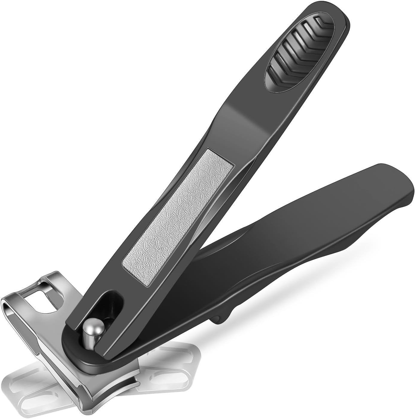 Nail Clippers for Seniors - Artfuy 360° Degree Rotary Nail Clippers for Thick Nails with Long Handle Stainless Steel Heavy Duty. Large Toe Nail Clippers for Seniors, Men and Women for Gift(Black)