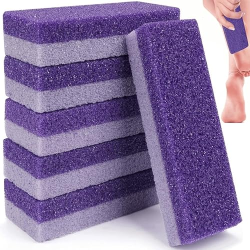 Nylea Pumice Stone for Feet 6 Pack - Gentle and Effective Foot Scrubber, Callus Remover, Foot Exfoliator - Foot Care for Women, Heel Scraper Removes Dead Skin Exfoliating Pedicure Tool for Silky Feet