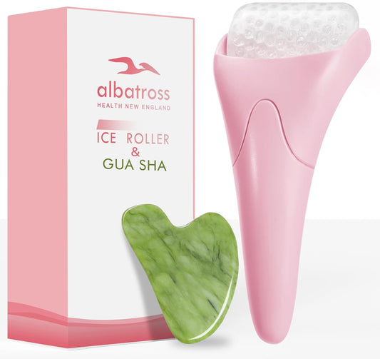 Ice Roller For Face,Gua Sha Facial Tools, Skin Care for Face Wrinkles and Puffiness, Self Facial Massage Tools