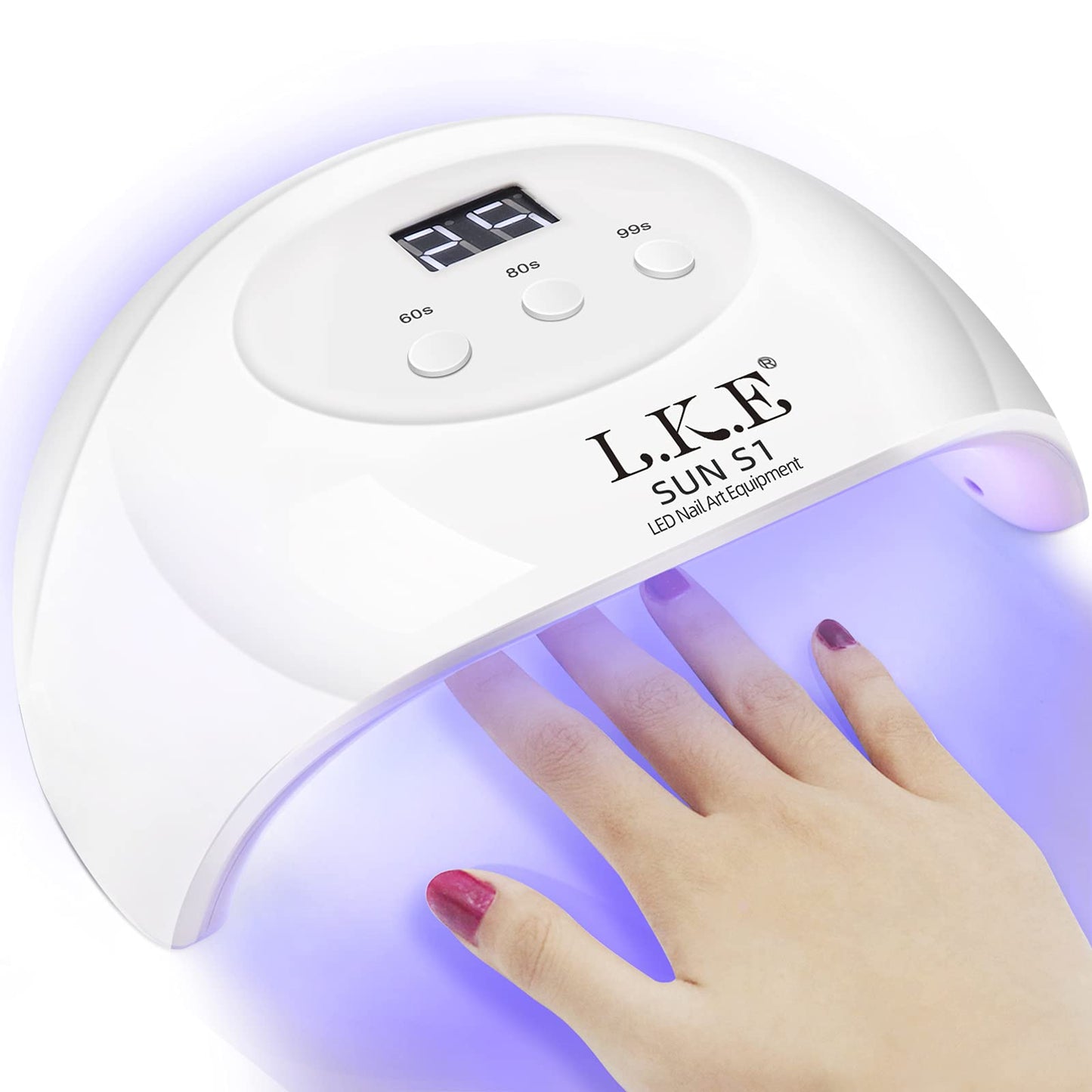 LKE UV LED Nail Lamp, Nail Dryer 72W Gel Nail Polish Curing Lamp UV Nail Lamp LED Nail Lamp for Gel Nail Polish Kit Nail Light Nail Art Accessories