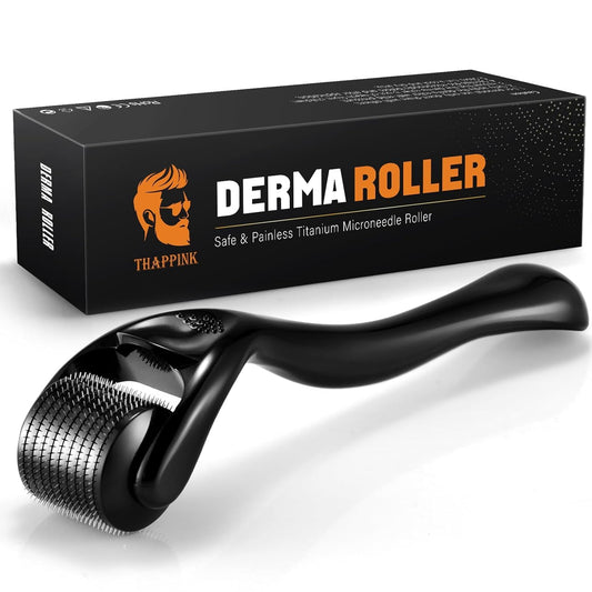 Derma Roller Microneedle Roller for Beard Face, 0.25mm Beard Roller Microneedling Roller for Women Men Home Use