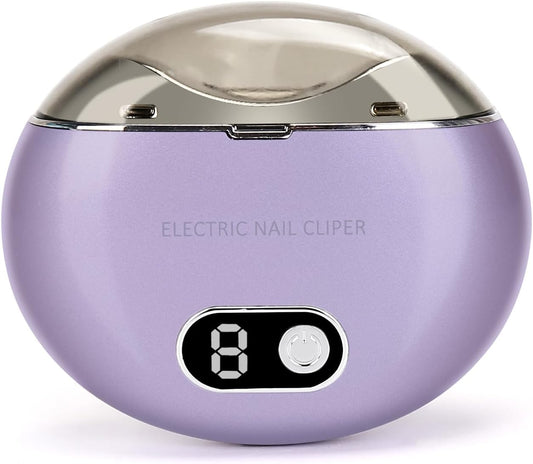 Electric Nail Clippers, Rechargeable Automatic Nail Clipper 3 Speeds Nail File Fingernail Clippers with Nail Scraps Storage and Light for Baby, Kids, Women, Seniors, Weak Hands