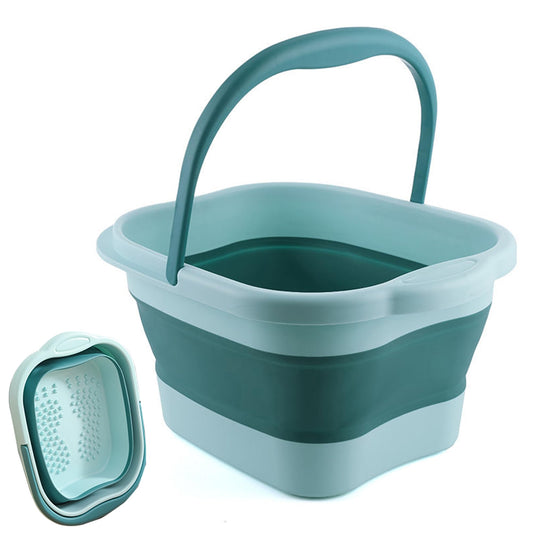 Leemeimei Foot Bath 15L(4 GL) Collapsible Foot Soak Tub with Handle, Foot Spa Bath Massager Foot Soaking for Dry Cracked Feet, Plastic Foot Bucket