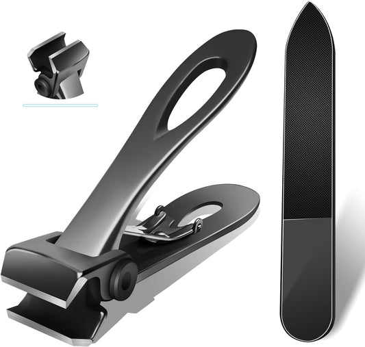 Straight Nail Clipper, Toe Nail Clippers for Thick Toenails with 17mm Wide Jaw Opening, Extra Big Toenail Clippers for Cutting Ingrown Toenails, Heavy Duty Nail Clippers, Adult, Boys, Seniors
