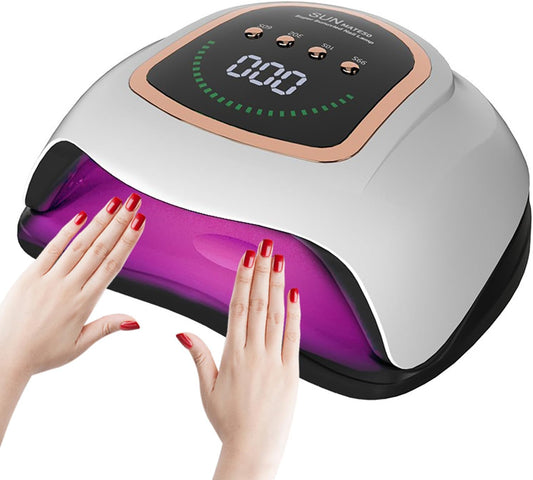 UV LED Nail Lamp, 300W Professional UV Nail Dryer Light for Gel Nails with 72 Beads, Fast Curing Gel Polish Lamp Auto Sensor 4 Timer Setting, Nail Art Drying Tools for Fingernail and Toenail