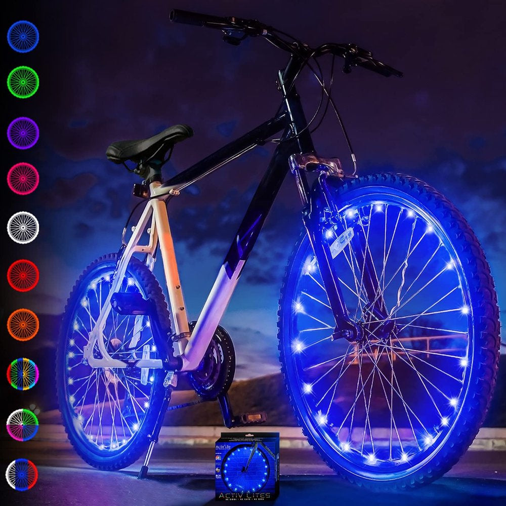 Activ Life LED Bike Wheel Lights Bicycle Spoke Light for Night Riding White 2-Pack