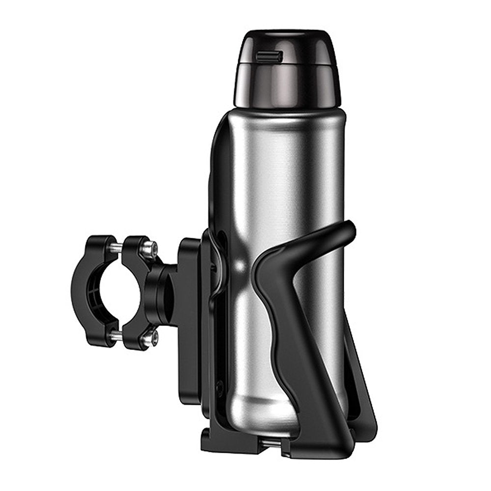 CACAGOO Bike Water Bottle Holder Rotatable Motorcycle Drink Holder Water Bottle Mount Cage Fits Bike Stroller Motorcycle, Black